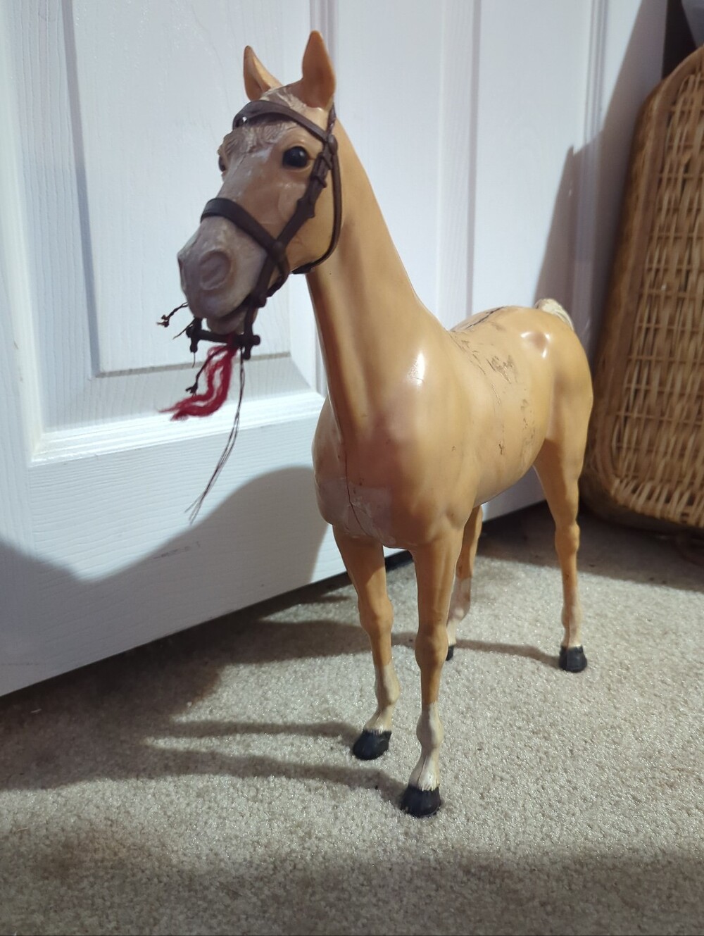 Louis Marx 1960's Johnny West Palomino Horse Thunderbolt with Halter Only